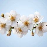 写真のように詳細、繊細な白い桜と蕾｜背景画像｜無料イラスト素材