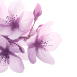 紫がかった桜の花びらと蕾｜背景画像｜無料イラスト素材