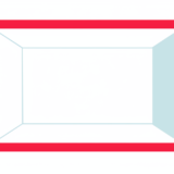 奥行のある赤線のフレーム｜飾り枠画像｜無料イラスト素材
