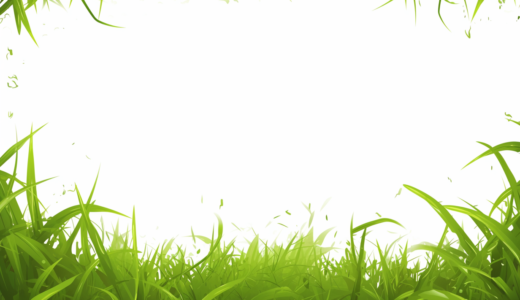 緑がいっぱい草ボーボーフレーム｜飾り枠画像｜無料イラスト素材
