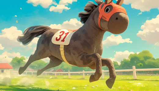 競走馬のコスプレをするのが好きな馬｜３D動物イラスト画像｜無料素材